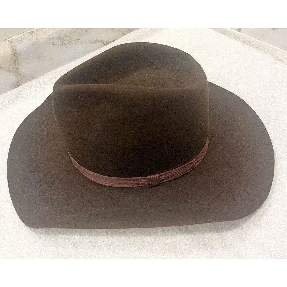 Vintage Resistol XXX Beaver Cowboy Hat Brown Western Self Conforming Long Oval